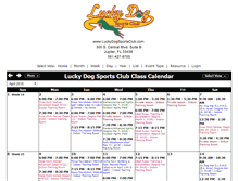 Tablet Screenshot of calendar.luckydogsportsclub.com